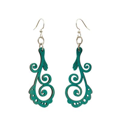 Finned Scroll EARRINGS #1750