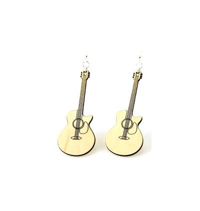 cut away guitar earrings