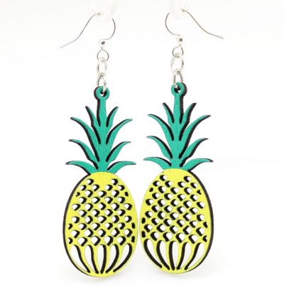 Pineapple Wood Earrings