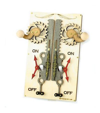 Green Tree Jewelry Single Rack & Pinion Natural Wood Light Switch Plate Cover 