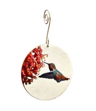 Hummingbird and FLOWERS Ornament #9939