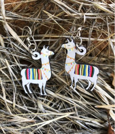 Lifestyle photo - Llama earrings