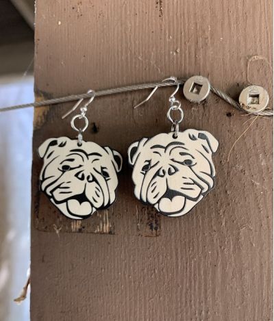 Bull Dog Earrings # 1412