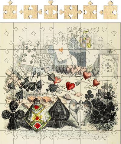 Battle of the Cards Whimsical Jigsaw PUZZLE - 81PCS -  #6815