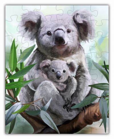 Cuddle Koala Loving on Her Baby Puzzle - 48PCS - #6404