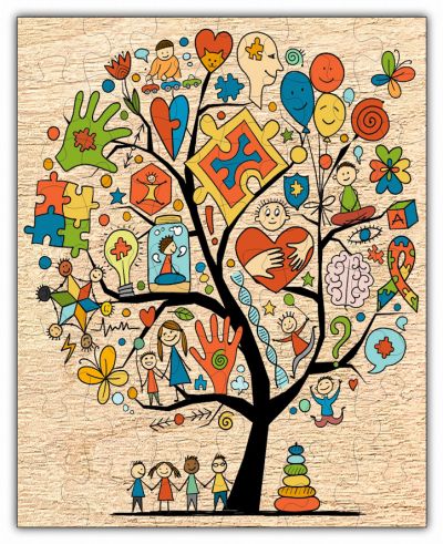 Autism Tree Puzzle - 48PCS - #6401