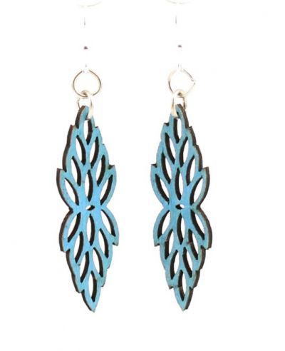 Brilliant Blue Wood Blossom Earrings