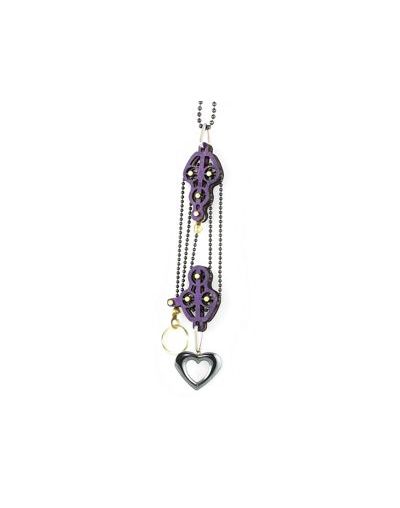 Block and Tackle Pulley Heart Necklace 7005B