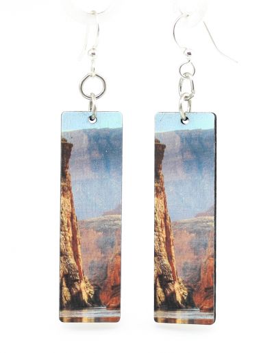 grand canyon wood earrings