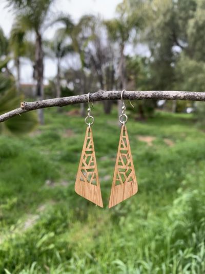 zetangle bamboo earrings