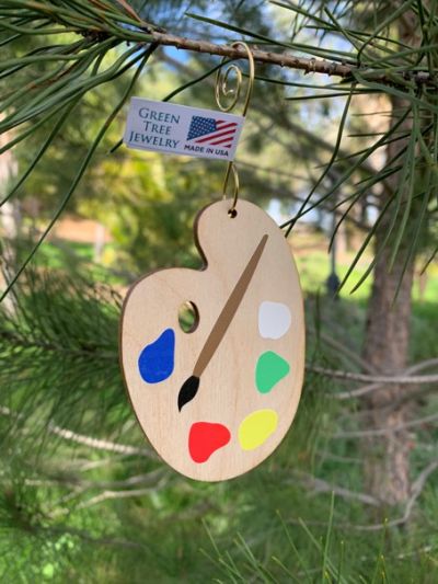 painter's palette wood ornament