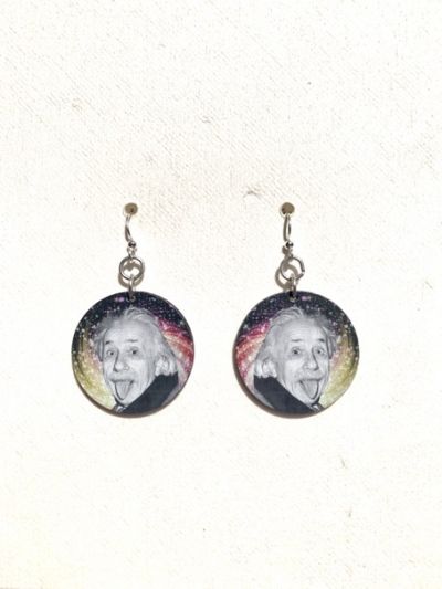 Funny Albert Einstein EARRINGS #T008