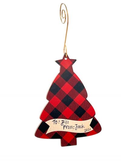 Plaid Tree Ornament #T232