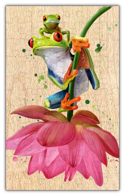 Lotus Frogs PUZZLE - 66PCS - #6504