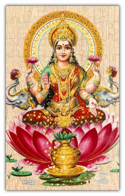 Goddess Lakshmi Puzzle - 66PCS - #6507