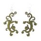 Apple Green Gecko Earrings