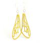 Yellow Bee Wing Wood Earrings