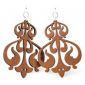 Cinnamon rorschach ink design earrings