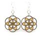 seed of life blossom wood earrings