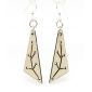 natural wood new growth triangle wood earrings