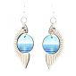 ocean pearl wood earrings