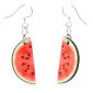 watermelon wood earrings