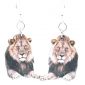 Mufasa Lion Wood Earrings