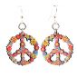 blossom peace wood earrings