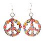 blossom peace wood earrings