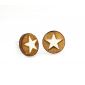 Western Star Stud Wood Earrings