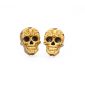 sugar skull stud wood earrings