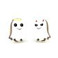 ghost stud wood earrings