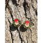 christmas wreath stud earrings