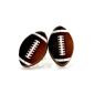 football stud wood earrings