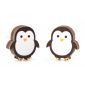 Penguin stud wood earrings