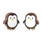 Penguin stud wood earrings