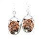 cheetah wood earrings