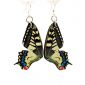 swallowtail butterfly wood earrings