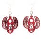 egyptian scarab wood earrings