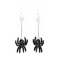 spider wood earrings