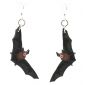 spooky bat wood earrings