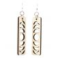 natural wood lunar eclipse earrings