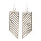 rectangular rhapsody wood earrings natural wood