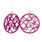 Oval Madness earrings in Fuschia