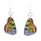 brilliant butterfly wing blossom wood earrings