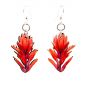 Indian paint brush blossom wood earrings