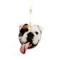 bulldog wood ornament