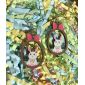 Easter bunny wood earrings