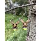 Easter bunny egg wood earrings