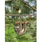 sloth wood ornament
